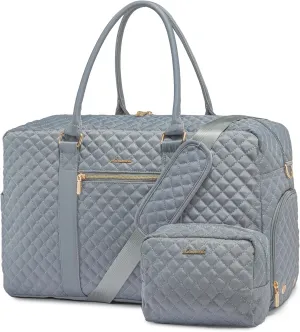 LOVEVOOK Travel Duffle Bag, Weekender Bags for Women with Shoe Compartment, Carry on Overnignt Bag with Laptop Compartment, Yoga Gym Duffel Bag with Toiletry Bag, Hospital Bag for Labor and Delivery