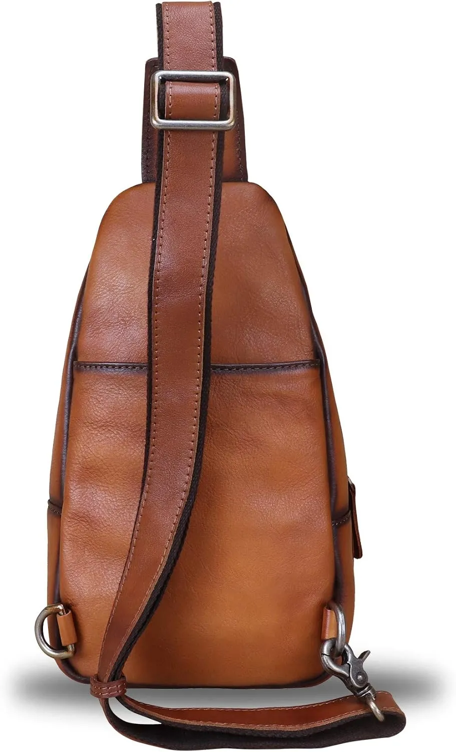 LRTO Genuine Leather Sling Bag - Handmade Leather Backpack for Women and Men - Crossbody, Chest Bag