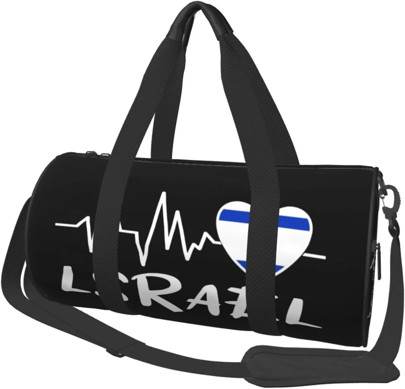 Lsrael Heartbeat Duffel Bag Gym Bag Travel Sports Tote Large Foldable Beach Swim Yoga0