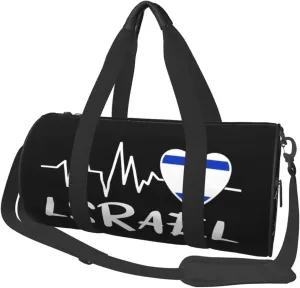 Lsrael Heartbeat Duffel Bag Gym Bag Travel Sports Tote Large Foldable Beach Swim Yoga0