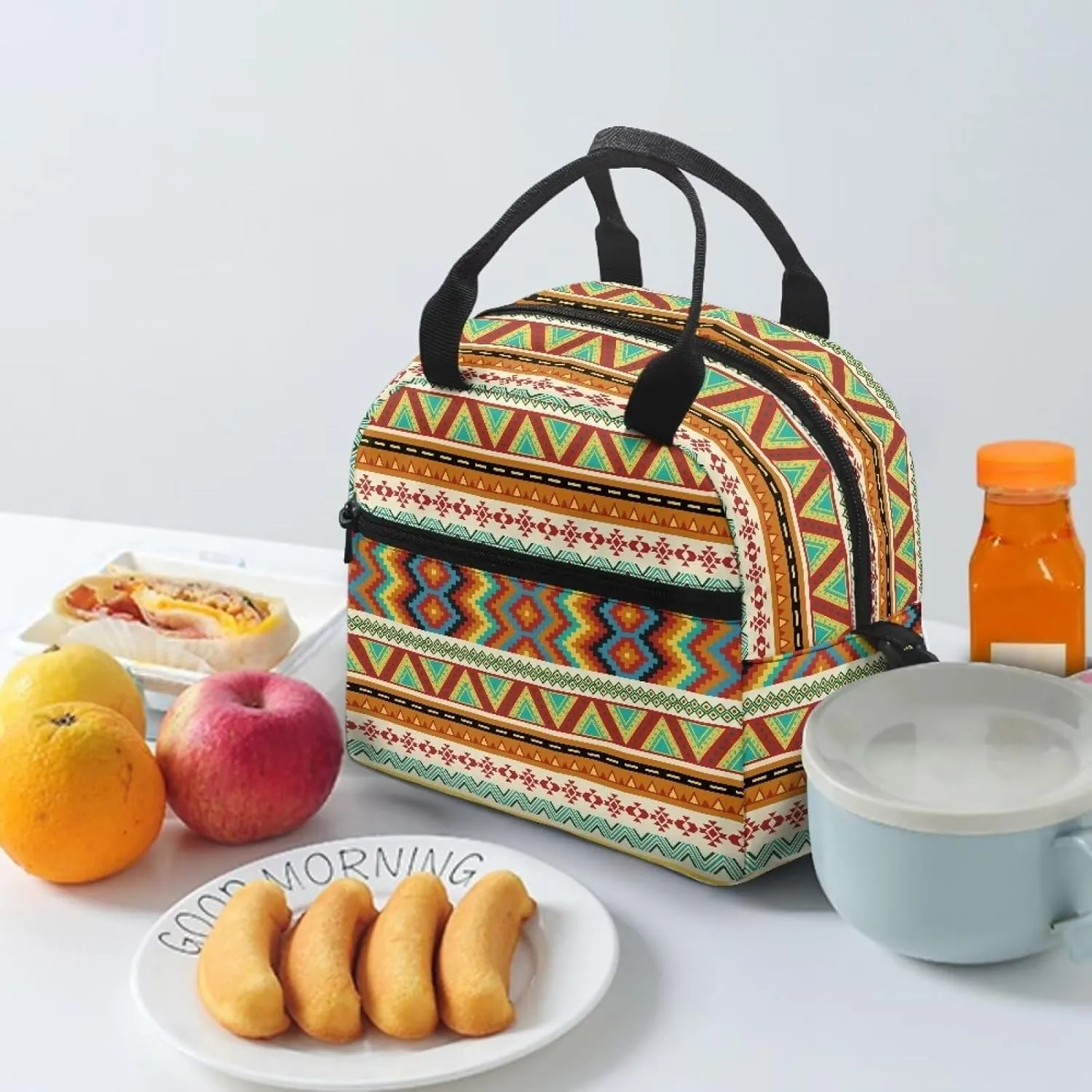 Lunch Bag Lunchbox Organizer Insulated Waterproof Men Women Tote Cooler Handbag Adjustable Shoulder Strap for Office Picnic Travel Hiking