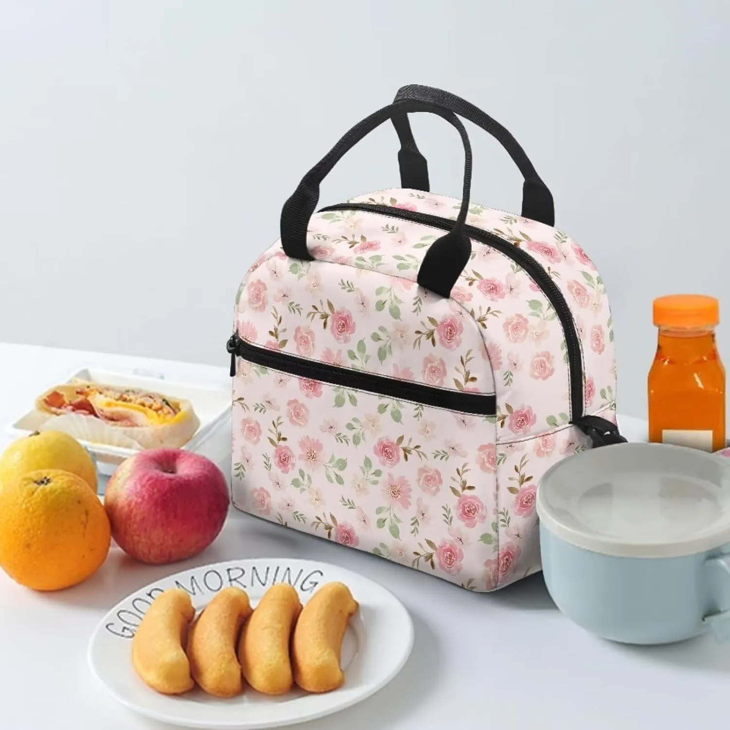 Lunch Bag Lunchbox Organizer Insulated Waterproof Men Women Tote Cooler Handbag Adjustable Shoulder Strap for Office Picnic Travel Hiking