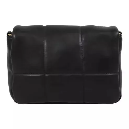 Luxe Quilted Chain Shoulder Bag (Black)