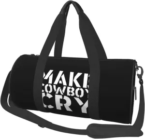 Make Cowboy Cry Duffel Bag Gym Bag Travel Sports Tote Large Foldable Beach Swim Yoga7