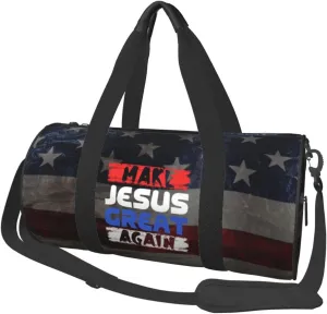 Make Jesus Great Again Duffel Bag Gym Bag Travel Sports Tote Large Foldable Beach Swim Yoga70