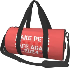 Make Pets Safe Again Duffel Bag Gym Bag Travel Sports Tote Large Foldable Beach Swim Yoga7