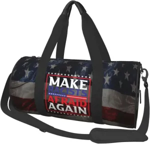 Make Racists Afraid Again Duffel Bag Gym Bag Travel Sports Tote Large Foldable Beach Swim Yoga2
