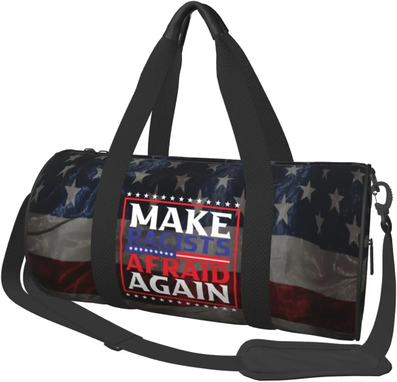 Make Racists Afraid Again Duffel Bag Gym Bag Travel Sports Tote Large Foldable Beach Swim Yoga2