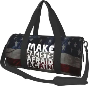 Make Racists Afraid Again Duffel Bag Gym Bag Travel Sports Tote Large Foldable Beach Swim Yoga3