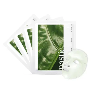 MASTINA White Mastic Face Mask (Heartleaf Calming, 4 pc) Premium Korean Skin Care for Soothing & Deep Moisturization. Sensitive Tired Skin White Mastic Cica Vegan Sheet Masks