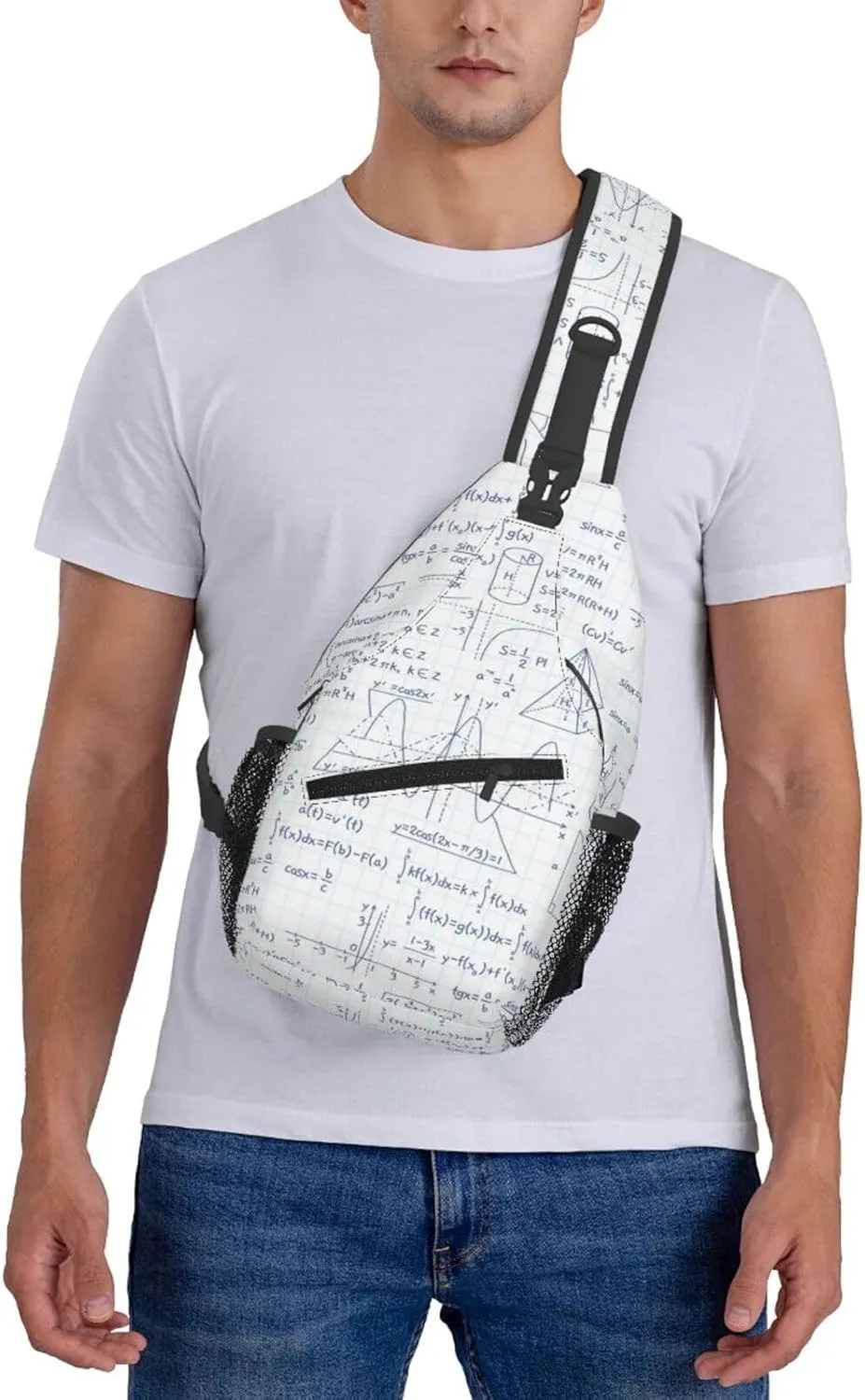 Math Crossbody Bag Funny Math Shoulder Bag Backpack Mathematics Sling Bag Mathematics Chest Casual Daypack Bag