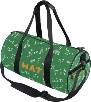 Mathematical Numbers Formulas Gym Duffle Bag for Women Men Sports Fitness Bag Workout Travel Gymnastics Dance