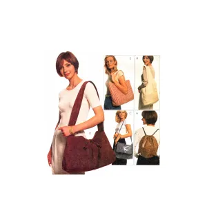 McCall's 8705 Tote, Sling, Messenger and Shoulder Bags, Uncut, Factory Folded Sewing Pattern Various Sizes