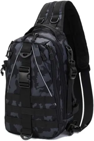Men Canvas Camouflage Backpack Purse Travel Chest Bag Messenger Sling Crossbody Shoulder bag