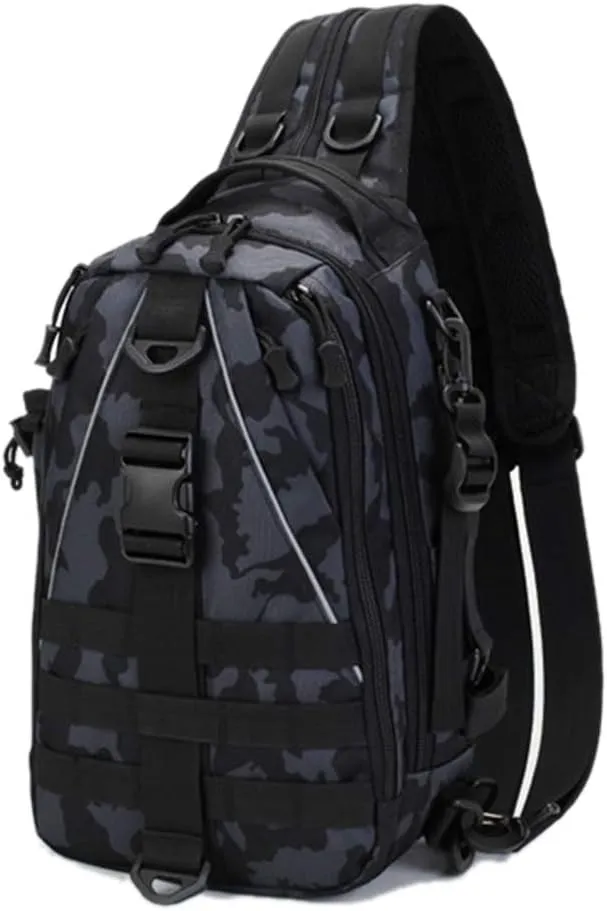 Men Canvas Camouflage Backpack Purse Travel Chest Bag Messenger Sling Crossbody Shoulder bag