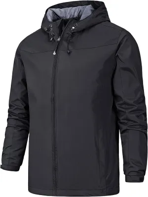 Men's Waterproof Jackets Windproof Lightweight Softshell Mountain Sport Jacket For Men Hooded Windbreaker Raincoat