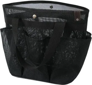 Mesh Horse Grooming Tote Bag Breathable Waterproof, 6 Pockets Horse Grooming Kit Tool Bags, Horse Cleaning Caddy Box for Cleaning Supplies, Pet Grooming Organizer for Horse Dog Goats, Black