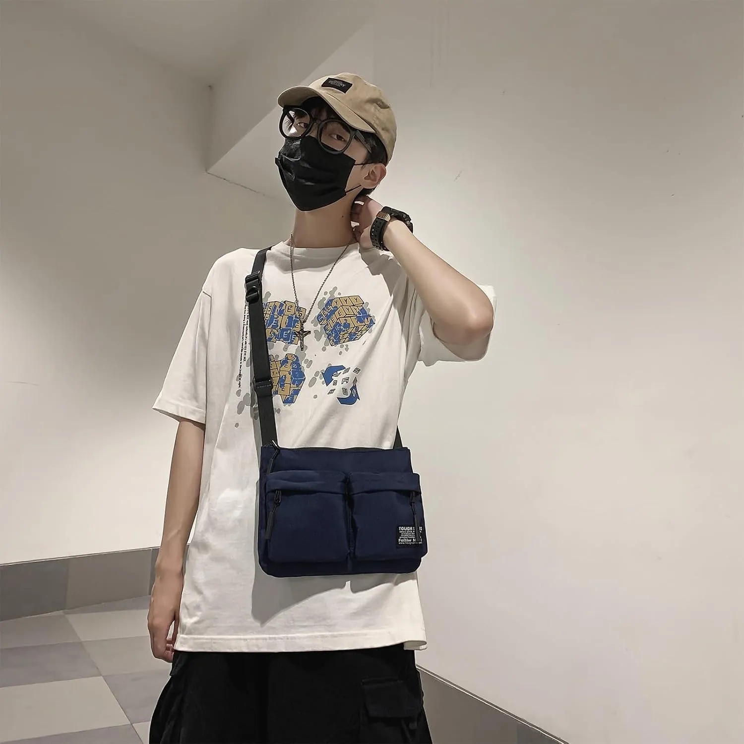Messenger Bag for Men Women,Crossbody Shoulder bag Satchel Bag Sling bag,Small Messenger Bag For Travel Sports