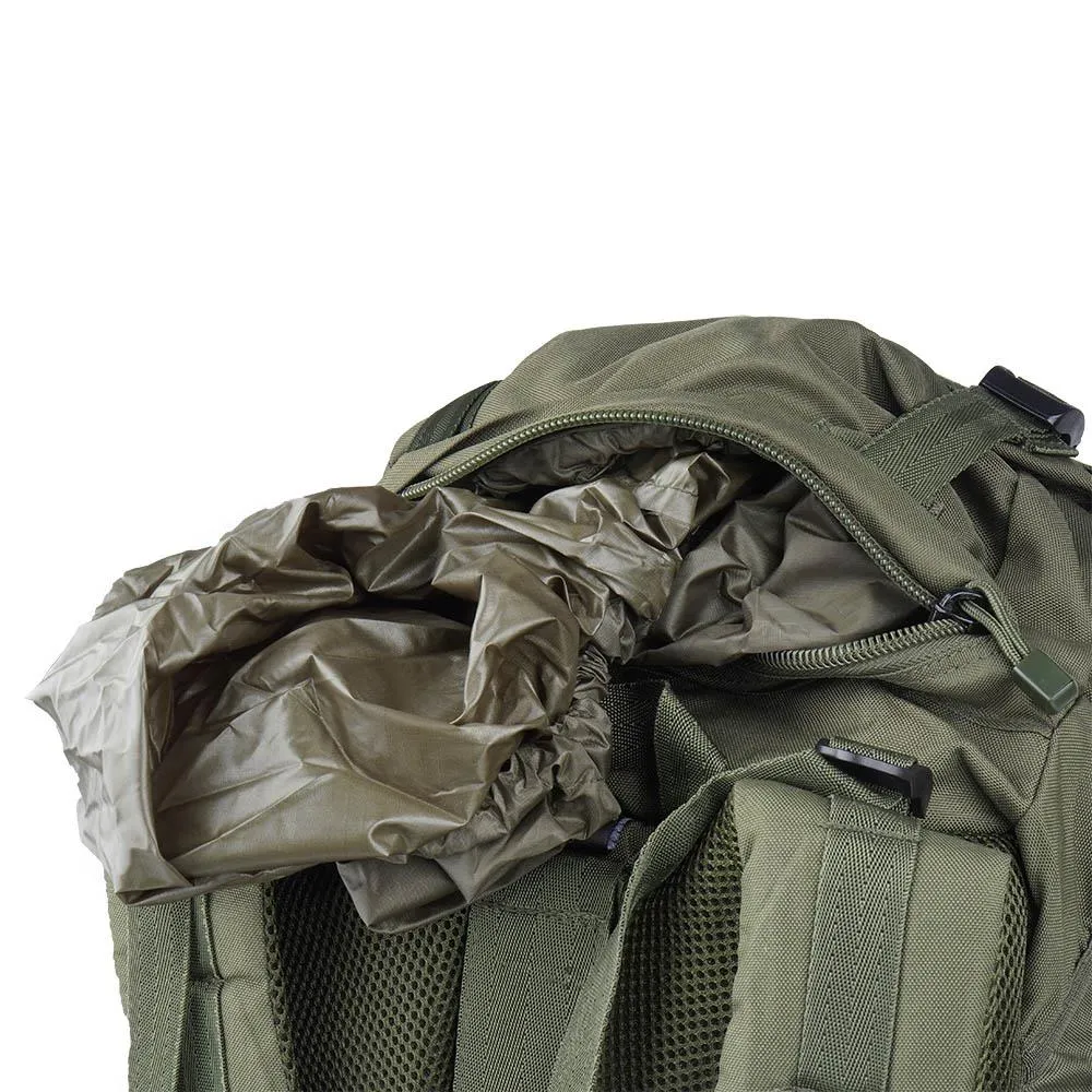 MIL-TEC COMMANDO hiking backpack 55 liters waterproof cover green large daypack