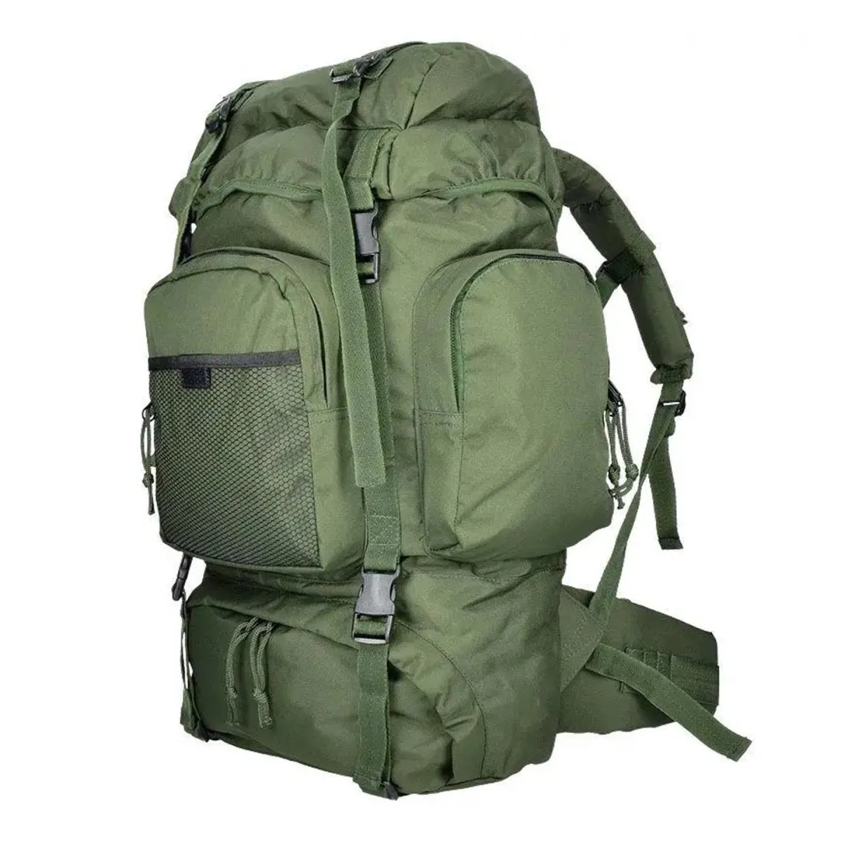 MIL-TEC COMMANDO hiking backpack 55 liters waterproof cover green large daypack