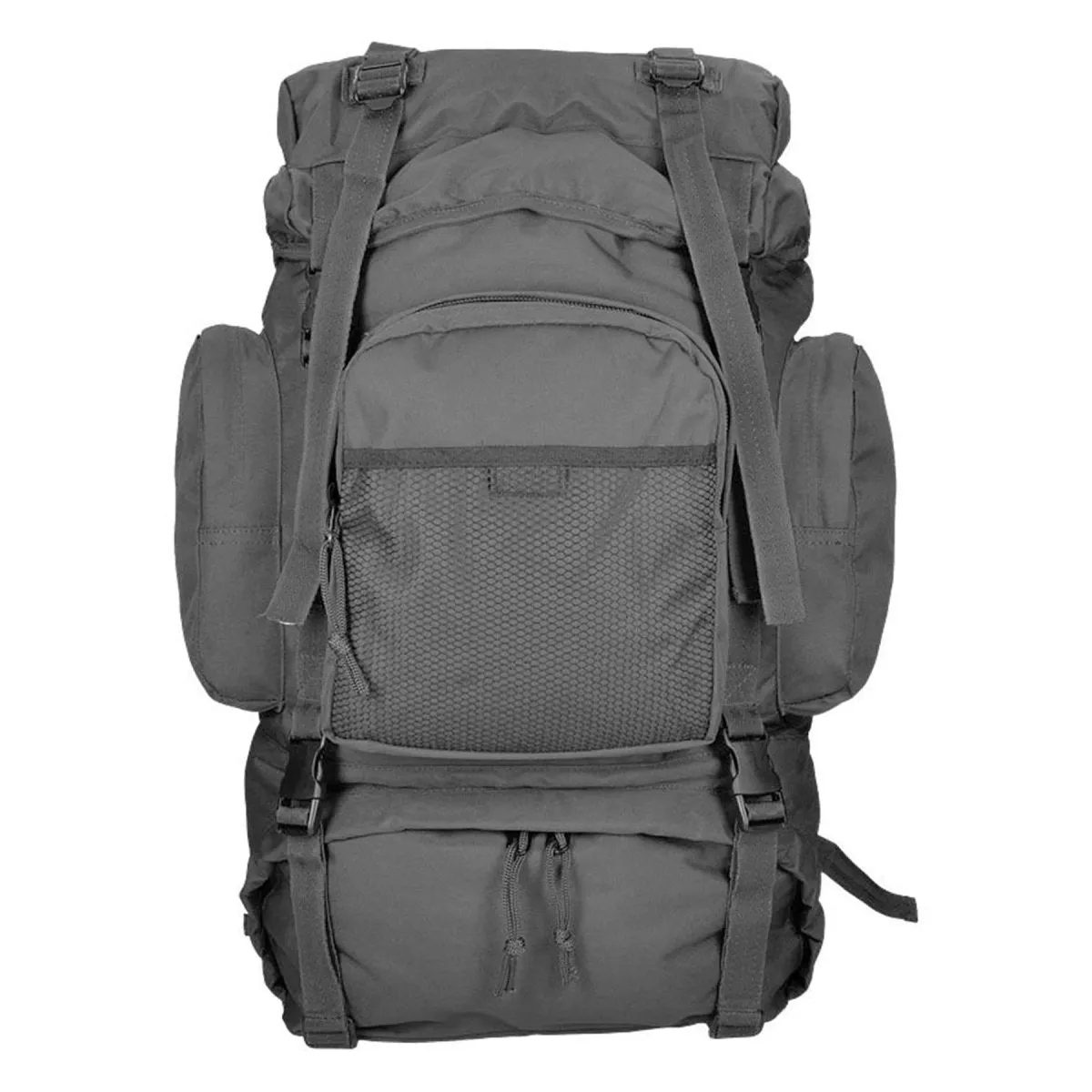 MIL-TEC COMMANDO rucksack durable 55L waterproof cover trekking backpack black