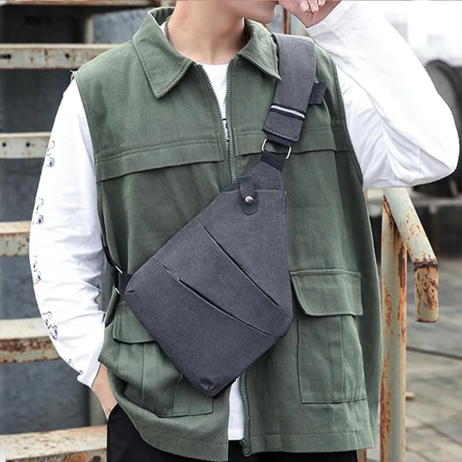 Mineneat Anti Theft Travel Bag - Mineneat Anti-Theft Safe Bag Slim Sling Bag, Crossbody Purse Bags for Women Men