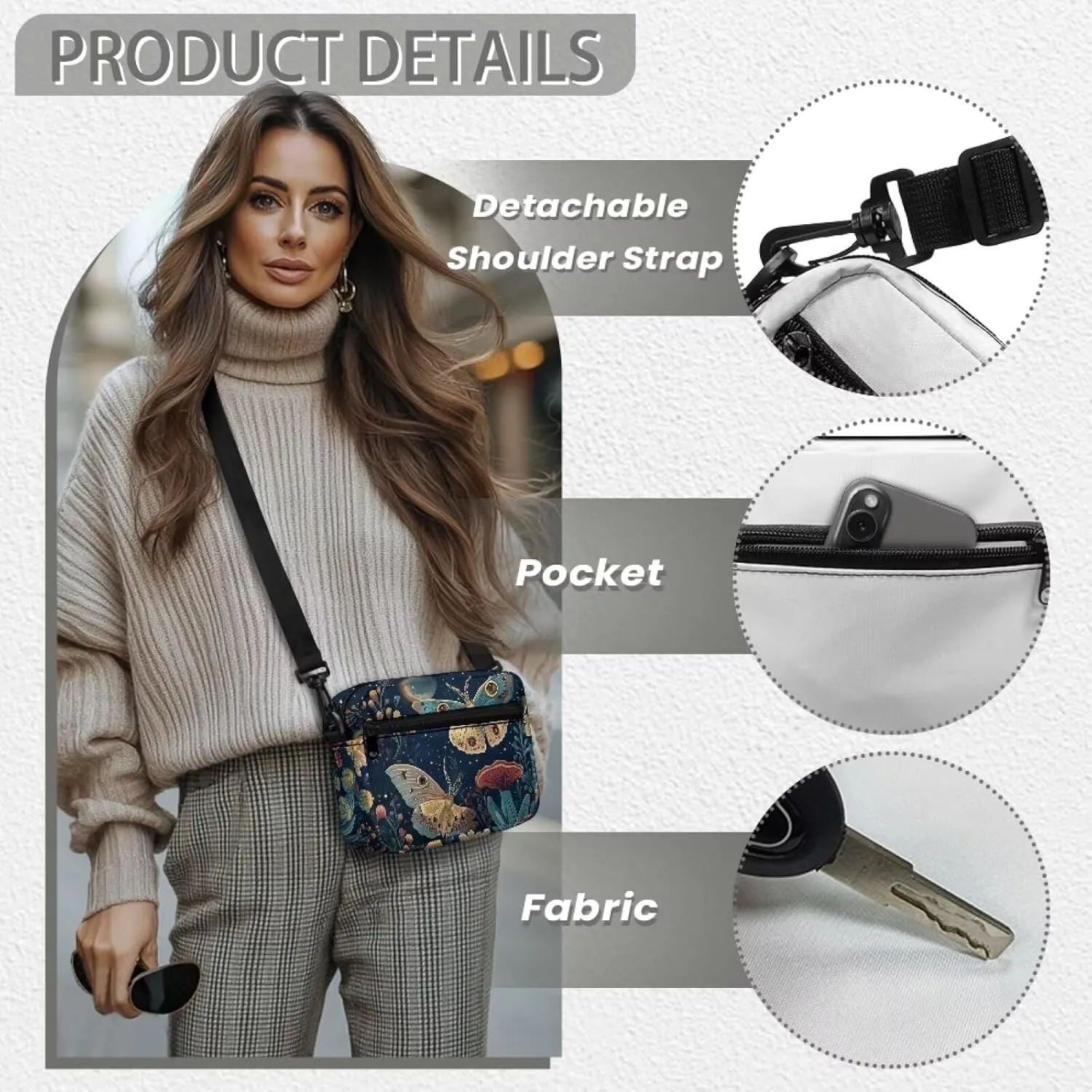 Mini Crossbody Bags for Women with Adjustable Strap for Daily Use