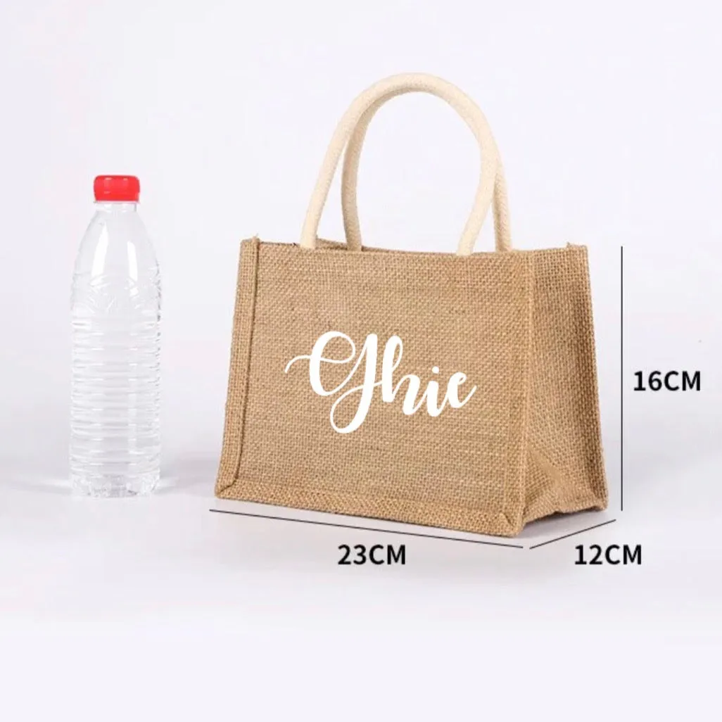 Mini Embroidery Handle Tote Bag