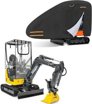 Mini Excavator Cover & Transparent Excavator Cab Enclosure, Compatible with Bobcat E20/Kubota U17 for 1760-3530 lbs, Waterproof UV Rain Protection