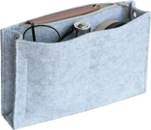 Mini Felt Purse Organizer Insert Small Tote Bag organizer with Zipper