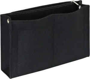 Mini Felt Purse Organizer Insert Small Tote Bag organizer with Zipper