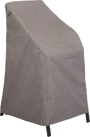 Modern Leisure Garrison Stackable/High Back Bar Chair Cover, Waterproof, 27"L x 27"W x 49"H, Granite