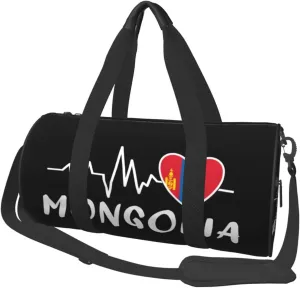 Mongolia Heartbeat Duffel Bag Gym Bag Travel Sports Tote Large Foldable Beach Swim Yoga8