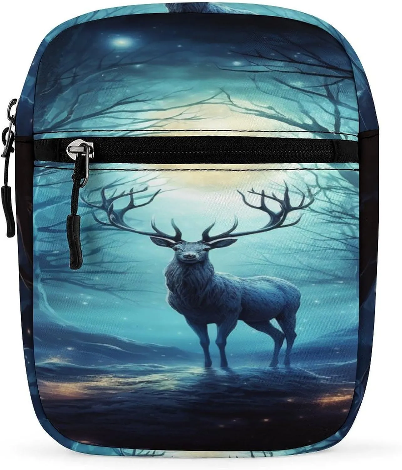 Moonlight Deer Small Satchel Mini Crossbody Sling Bag Shoulder Bag for Men Women Workout Travelling