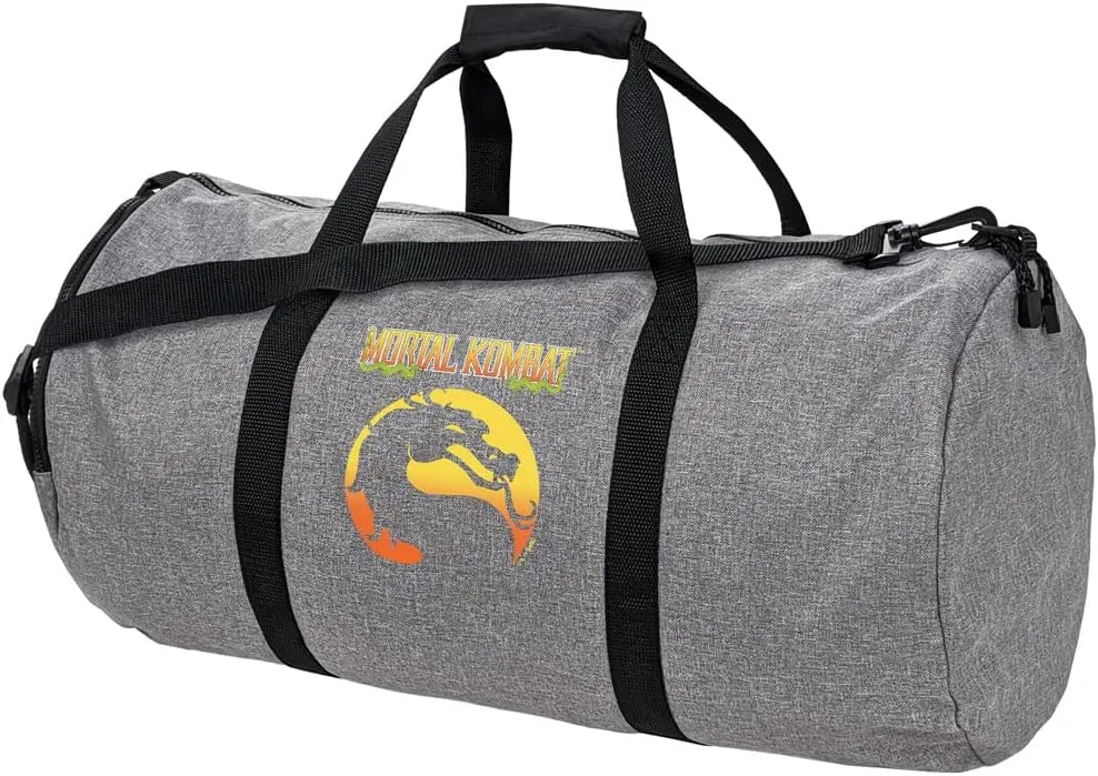 Mortal Kombat Klassic Logo Lightweight Duffel Bag for Sports and Gym Packable for Travel