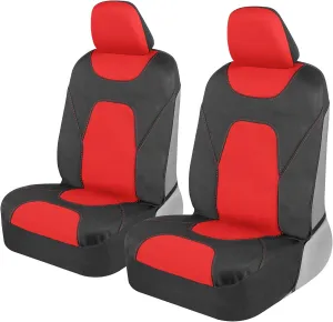 Motor Trend AquaShield Waterproof Front Seat Covers, Red Seat Covers for Cars – Neoprene Front Car Seat Cover, SUV Seat Covers Protector - Car Interior Cover for Auto, Trucks, & Dog Owners