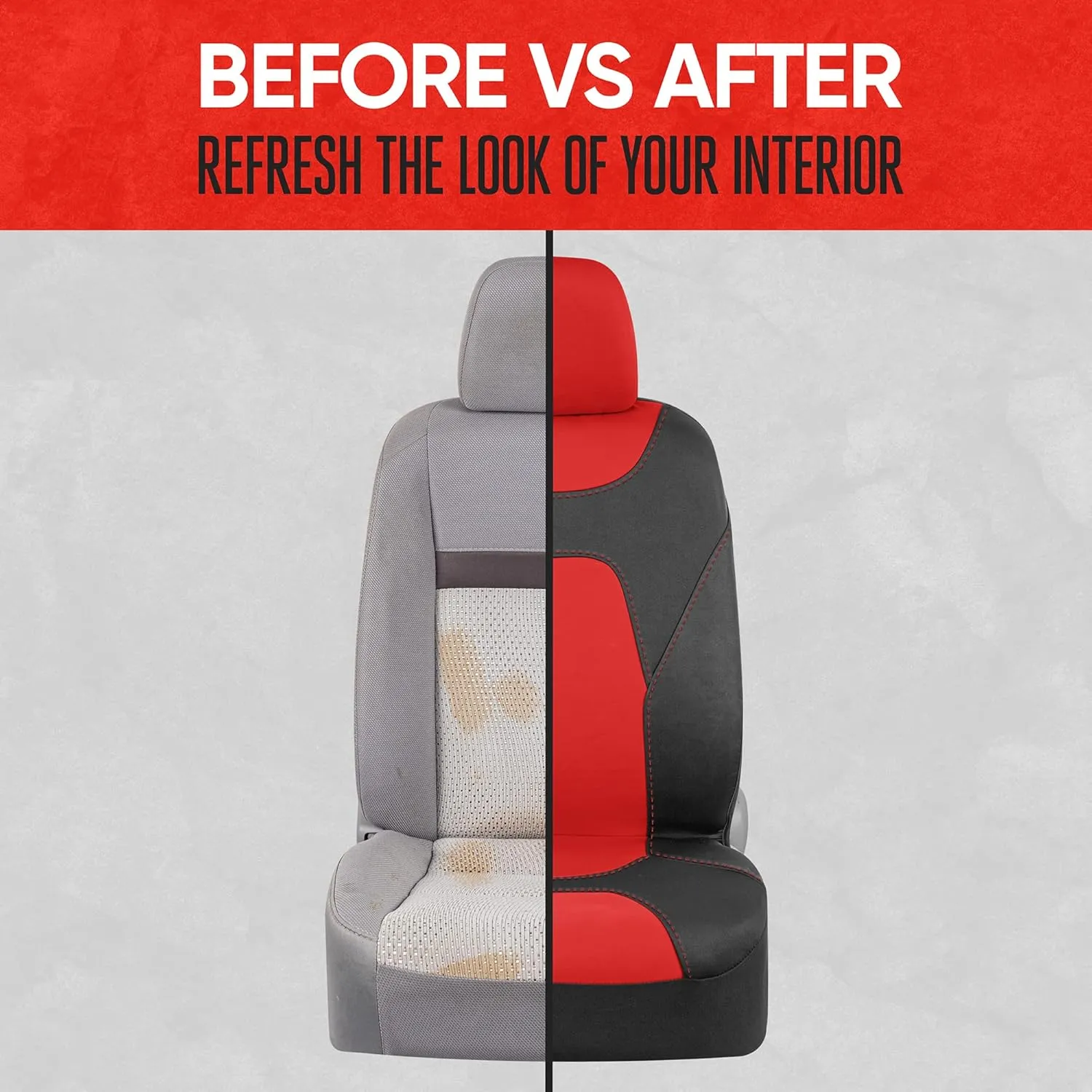 Motor Trend AquaShield Waterproof Front Seat Covers, Red Seat Covers for Cars – Neoprene Front Car Seat Cover, SUV Seat Covers Protector - Car Interior Cover for Auto, Trucks, & Dog Owners