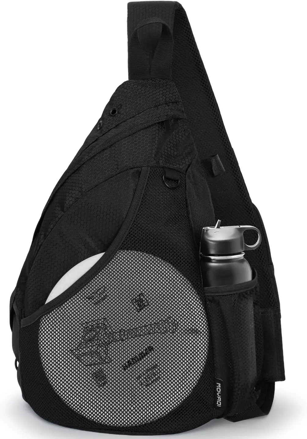 MOYAQI Disc Golf Bag with Retriever Holder and Storage Pockets, Disc Golf Backpack with 8-10 Disc Capacity, Padded Adjustable Strap and Back Panel, Lightweight and Durable