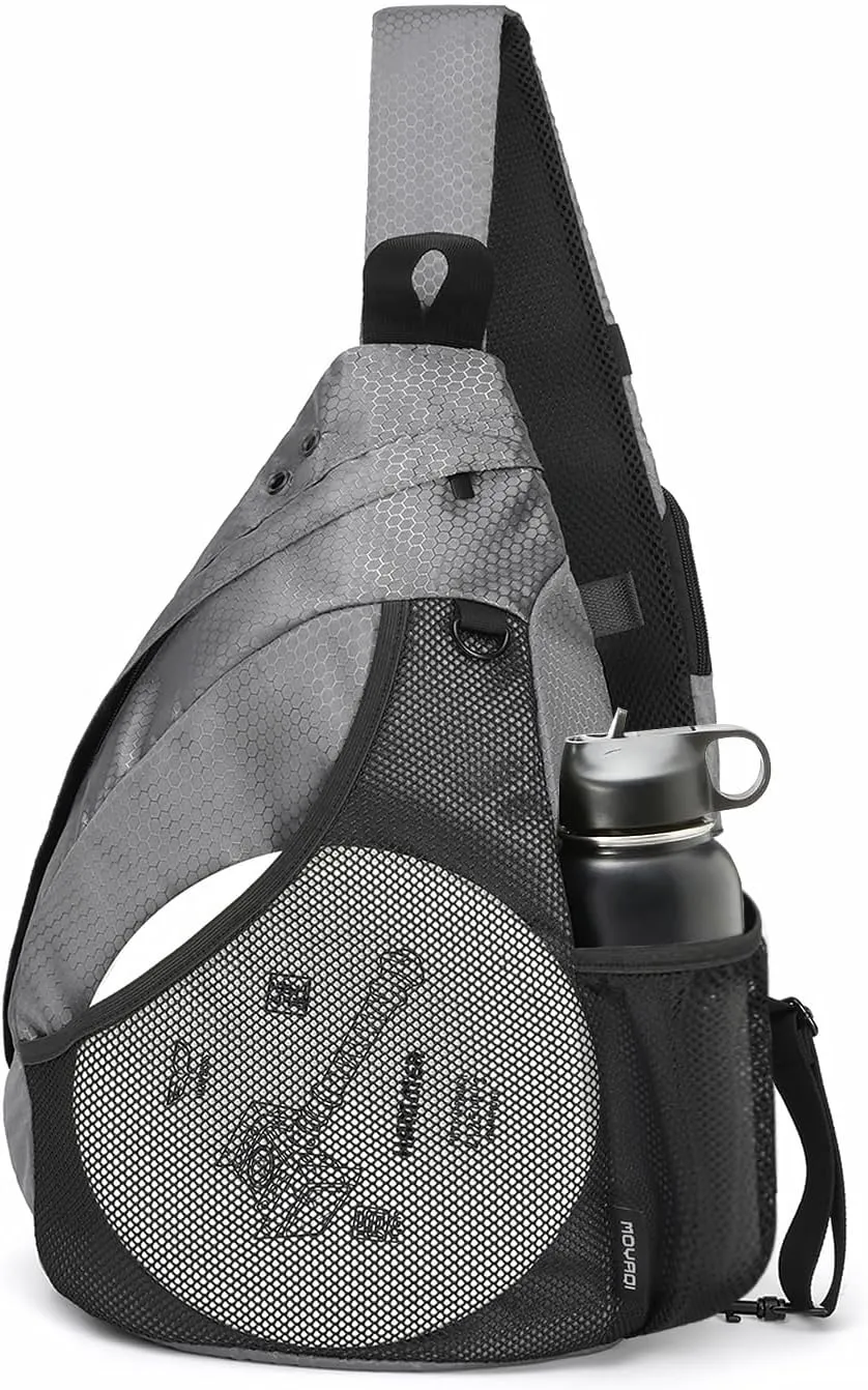 MOYAQI Disc Golf Bag with Retriever Holder and Storage Pockets, Disc Golf Backpack with 8-10 Disc Capacity, Padded Adjustable Strap and Back Panel, Lightweight and Durable