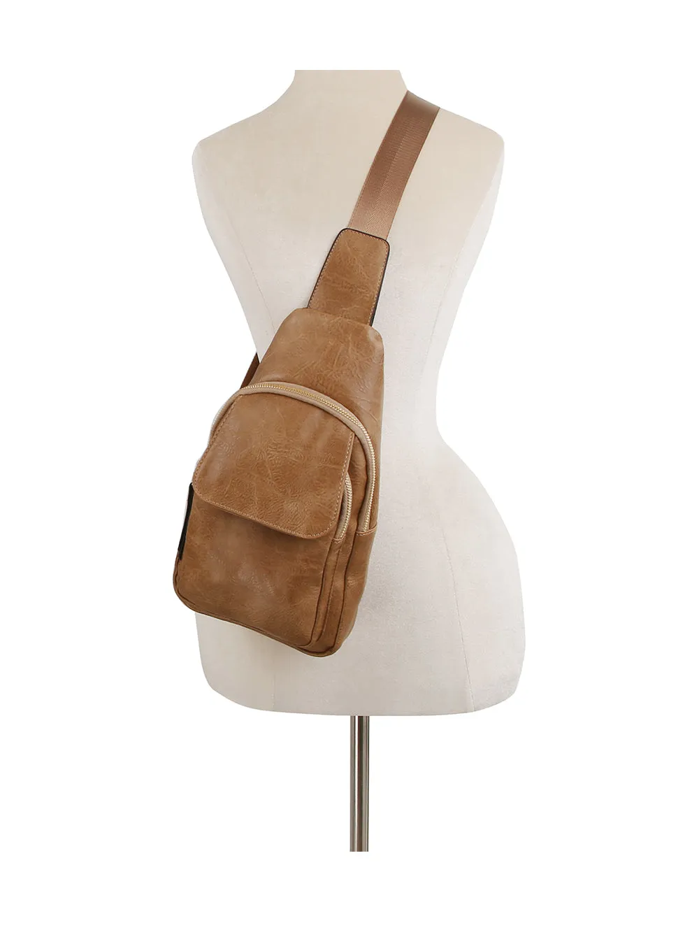 Multi Pocket Front Crossbody Sling