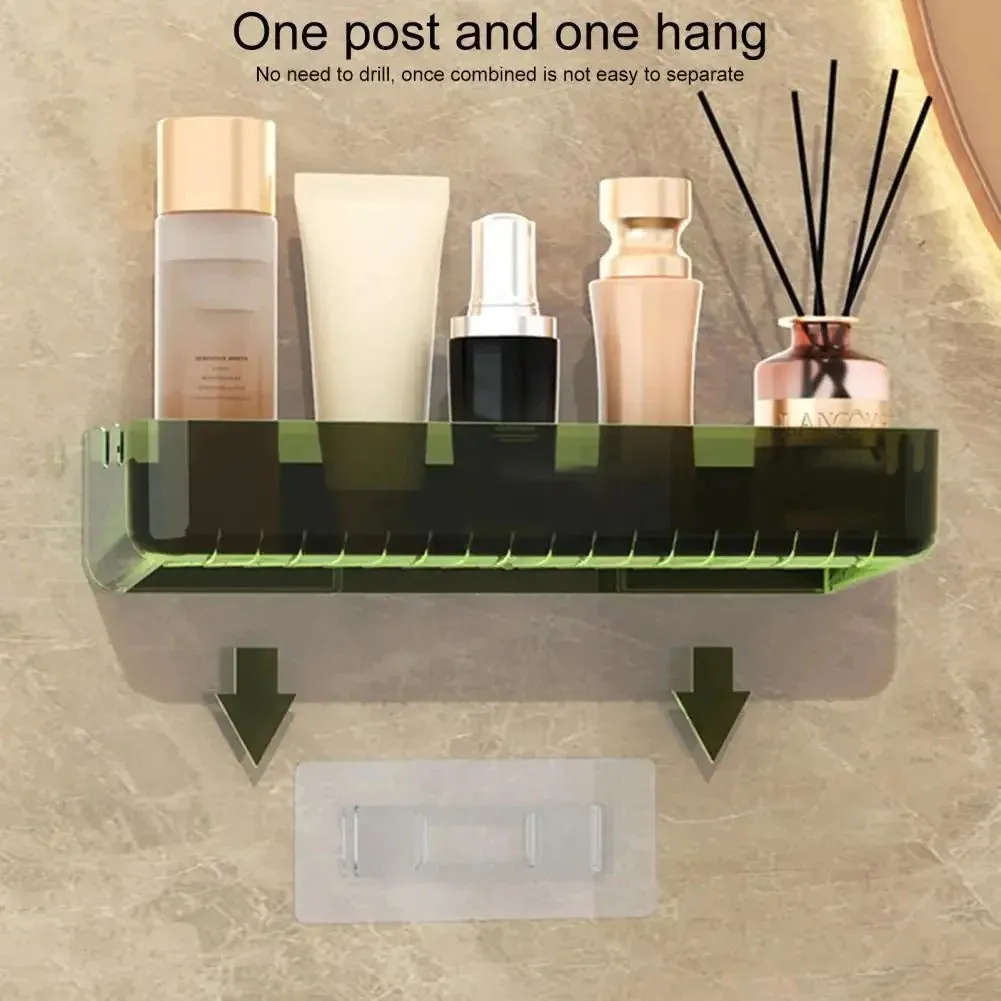 Multifunctional Transparent Cosmetic Acrylic Wall-Mounted Shlef