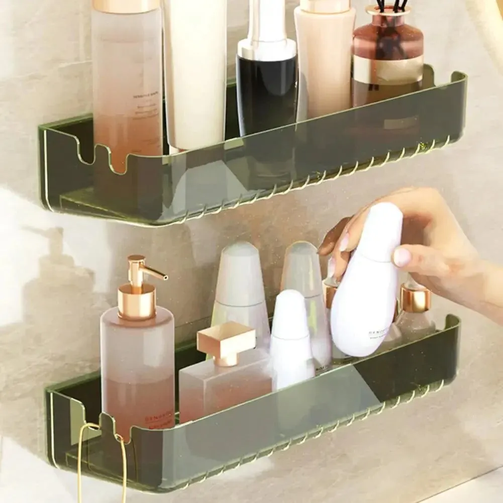 Multifunctional Transparent Cosmetic Acrylic Wall-Mounted Shlef