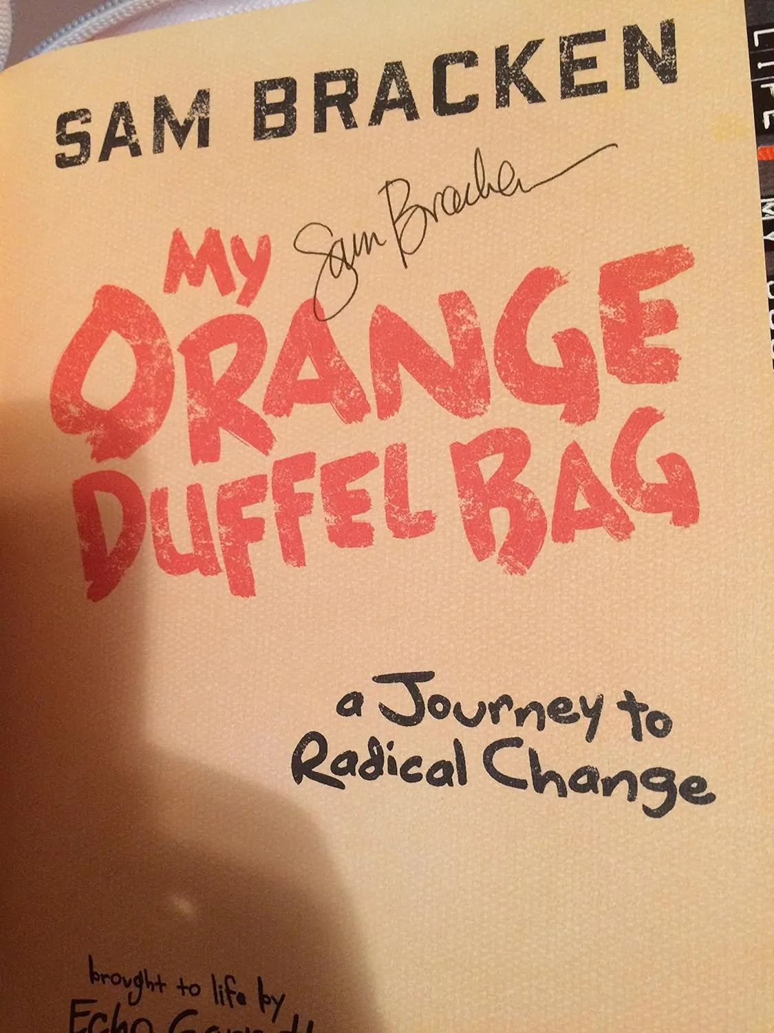 My Orange Duffel Bag: A Journey to Radical Change Hardcover – June 12, 2012