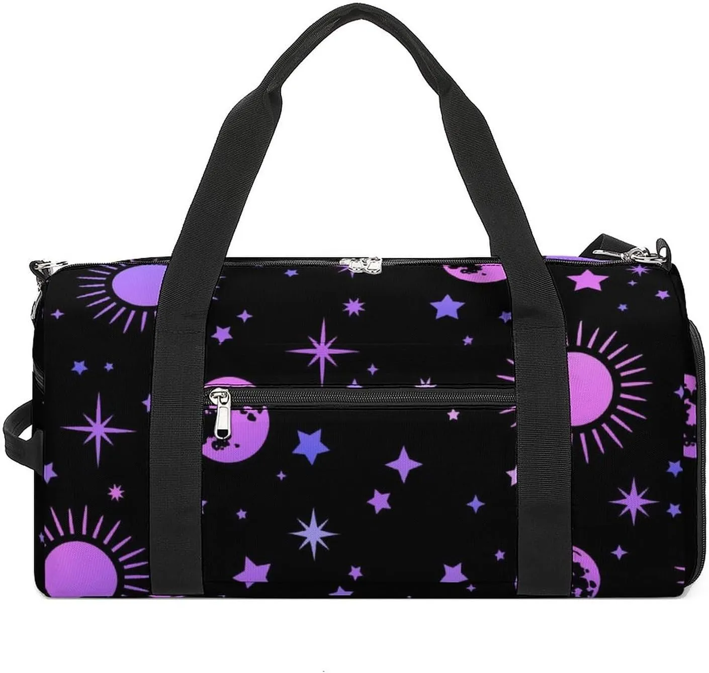 Mystical-esoteric-pattern Sports Tote Gym Bag for Women Men, Overnight Bag with Shoe Compartment Water Resistant