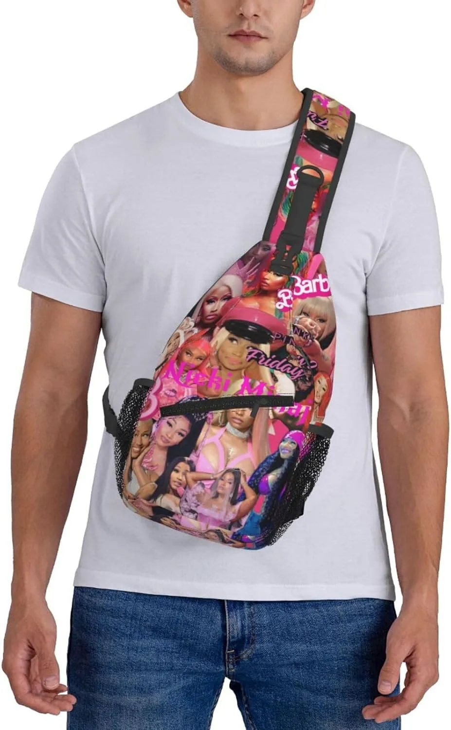 N-icki Minaj Crossbody Sling Backpack Sling Bag Multipurpose Travel Hiking Chest Bag Daypack for Women Men