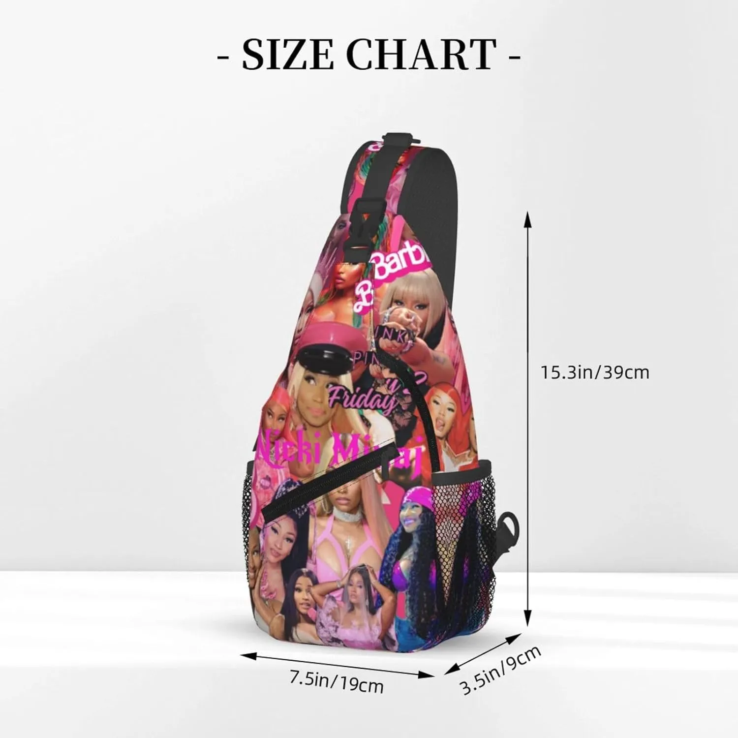 N-icki Minaj Crossbody Sling Backpack Sling Bag Multipurpose Travel Hiking Chest Bag Daypack for Women Men