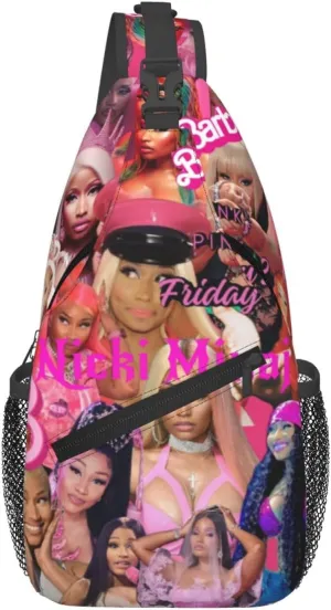 N-icki Minaj Crossbody Sling Backpack Sling Bag Multipurpose Travel Hiking Chest Bag Daypack for Women Men