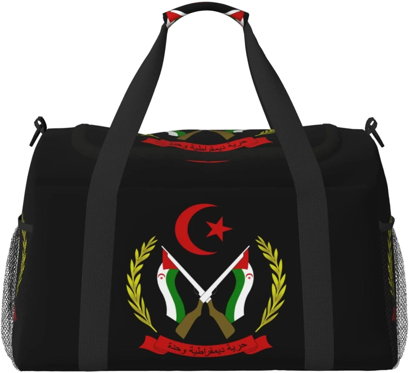 National Emblem Of Saharan Travel Duffel Bag Large Foldable Waterproof Overnight Bag For Beach Swim Bags Pool Sports Gym