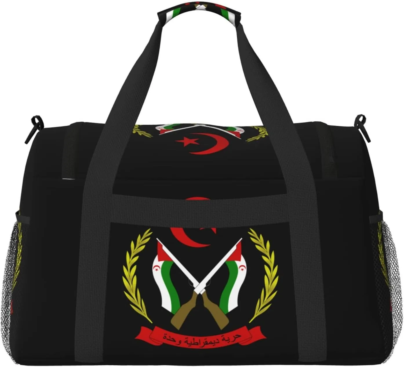 National Emblem Of Saharan Travel Duffel Bag Large Foldable Waterproof Overnight Bag For Beach Swim Bags Pool Sports Gym