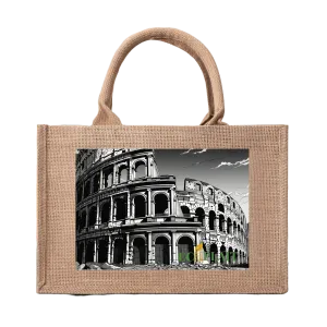 Natural Fiber Jute Tote Bag Colosseum